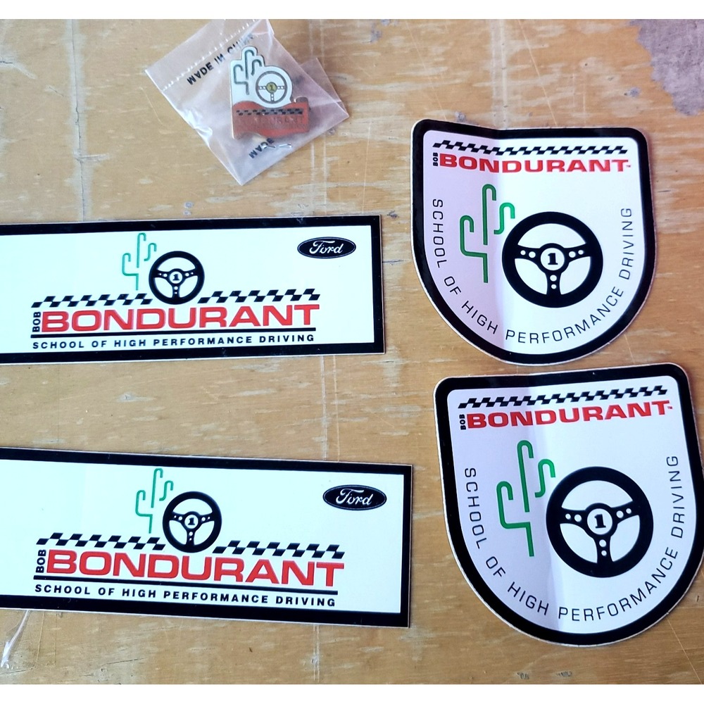 Bob Bondurant School of High Performance Driving Hat Lapel Pin PinBack Vintage